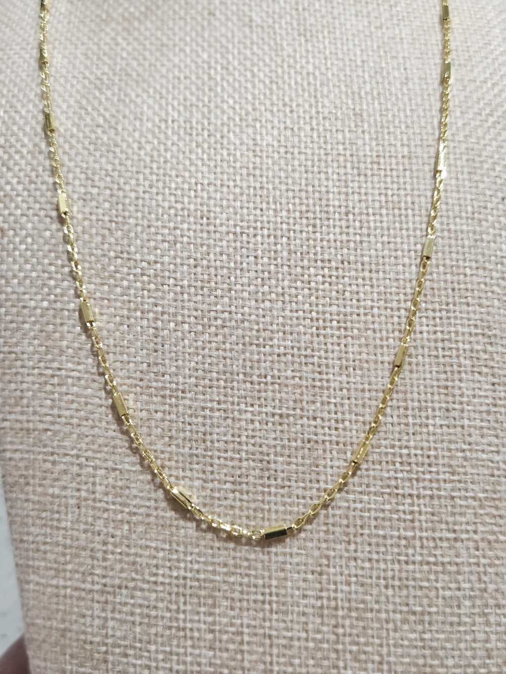 Delicate Gold Beaded Chain Necklace - Women Jewelry
